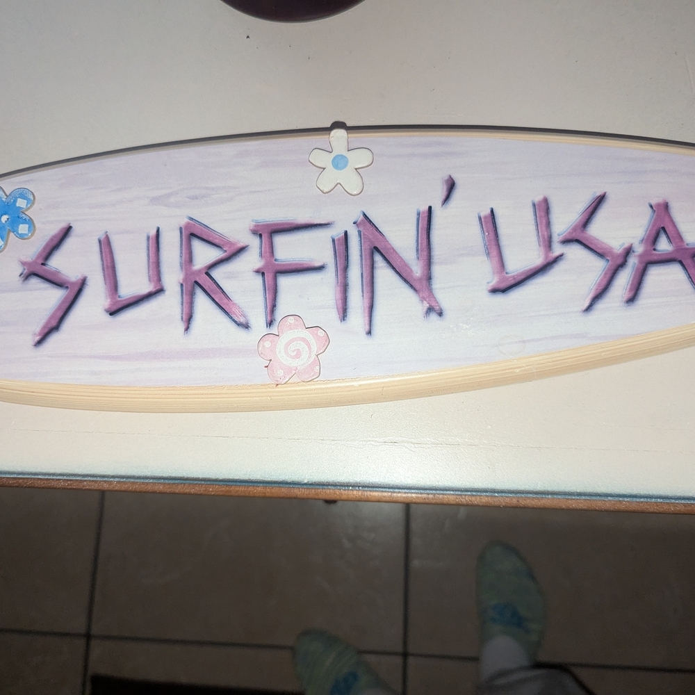 Surfin' USA Wooden  Decorative Sign